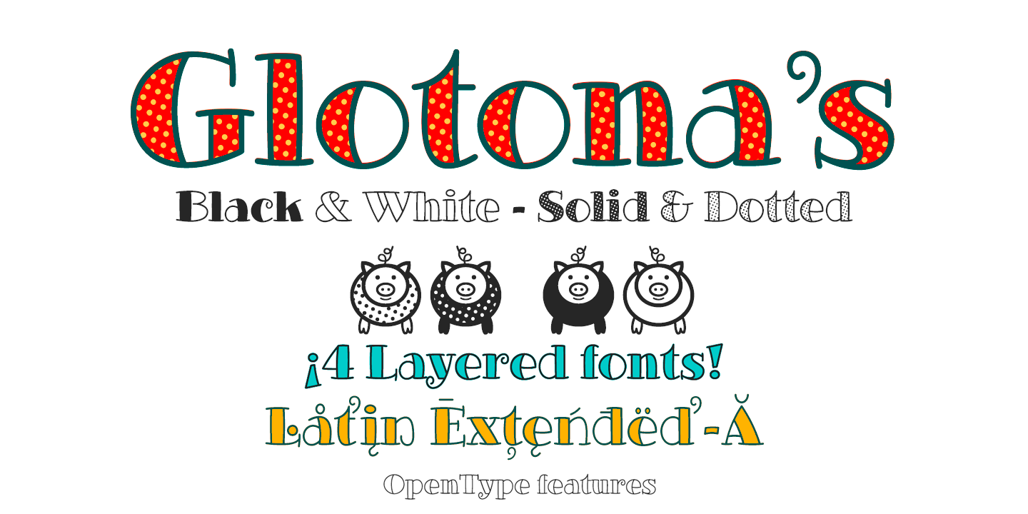 Beispiel einer Glotona-Schriftart #3